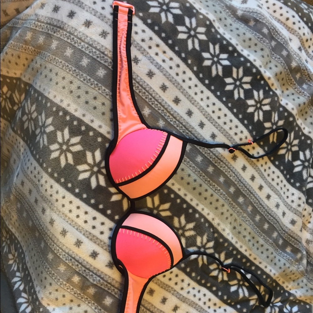 Pink swimsuit top